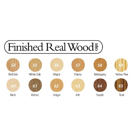 Adhesive Cover Caps Unfinished Wood Hickory 9/16 In. 1 Sheet 52 Caps